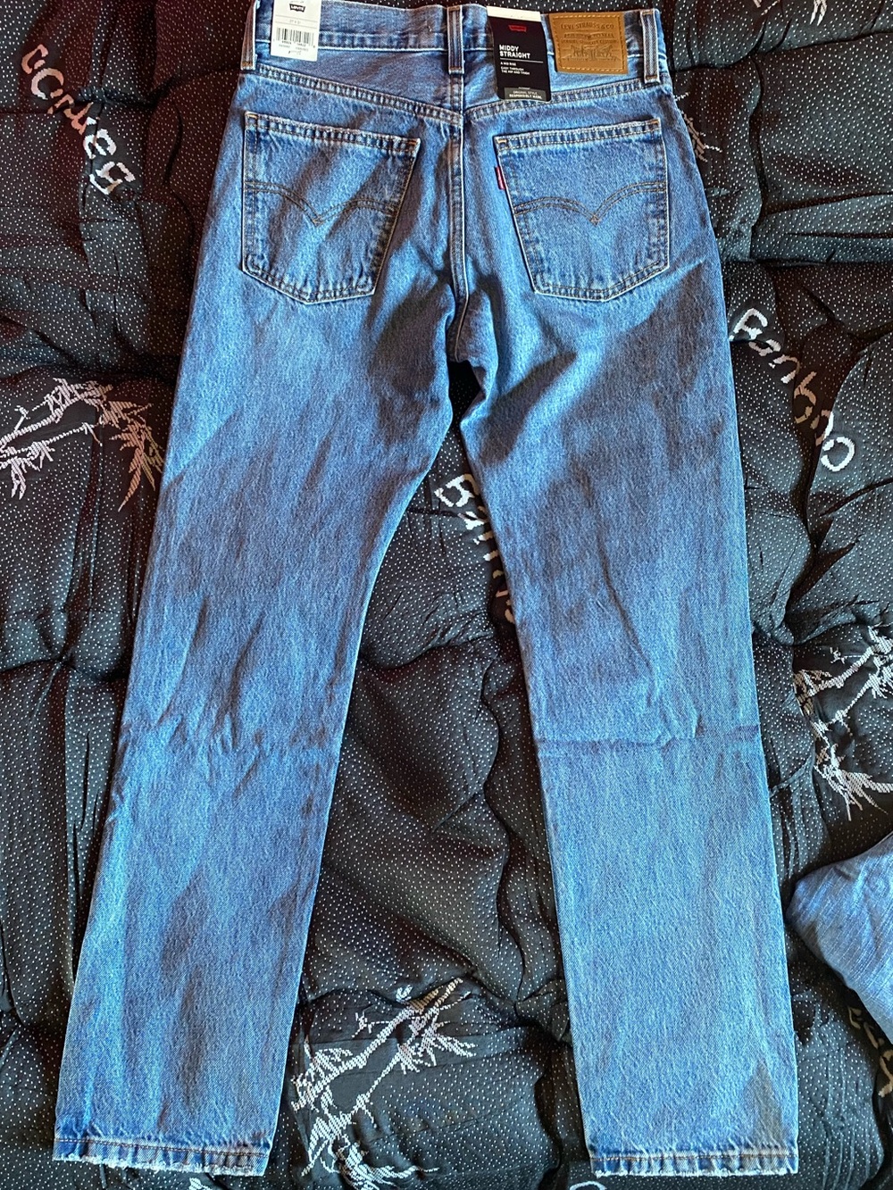 Middy Straight Womens Medium Blue Levi Jeans - Picture 4 of 4